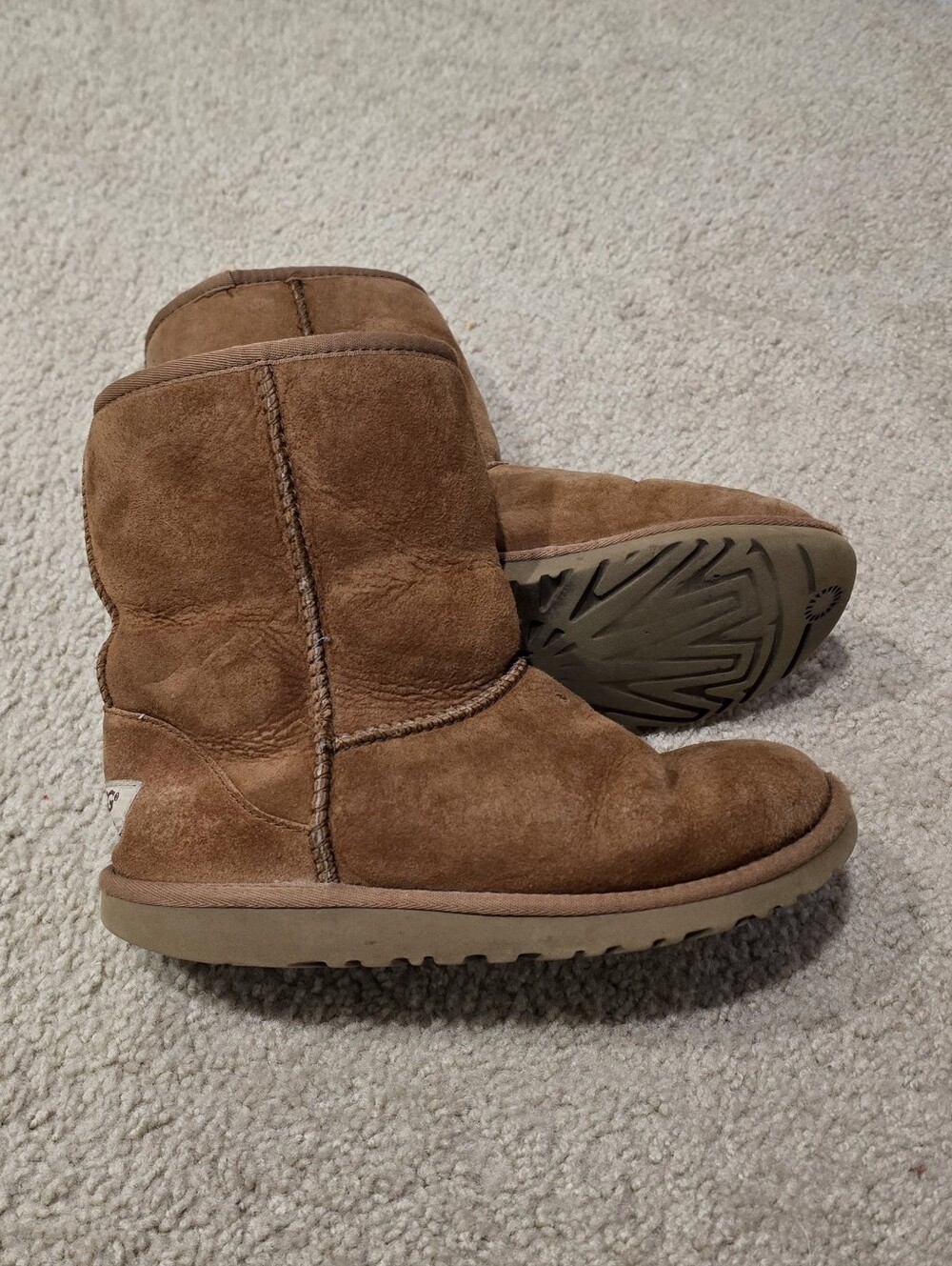 Women's Ugg Boots Australia Classic Chestnut Brown Sheepskin Winter Size 6